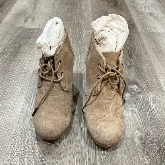 Toms wedge lace-up ankle booties - Picture 2 of 6